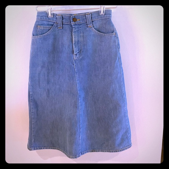 Light Wash Jean Skirt - Picture 1 of 4